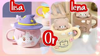 Lisa Or Lena|Cute kawaii cups|kawaii mugs|cute things edition