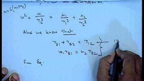 Mod-01 Lec-17 Three Body Problem (Contd...5)