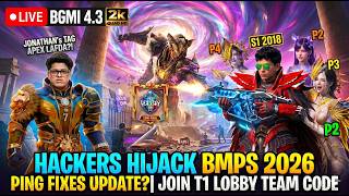 JONATHAN APEX Lafda?| Team Code| Hackers Hijack BMPS 2026 Ping Fixes Update?[BGMI 4.4 IPL Meta Live]