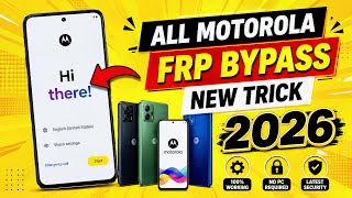 🔥 All Motorola FRP Bypass 2026 | Android 14/15/16 | Google Account Lock Remove | No PC