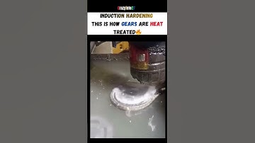 Induction Hardening || Heat Treatment of Gear || #automobile #shorts #science #physics