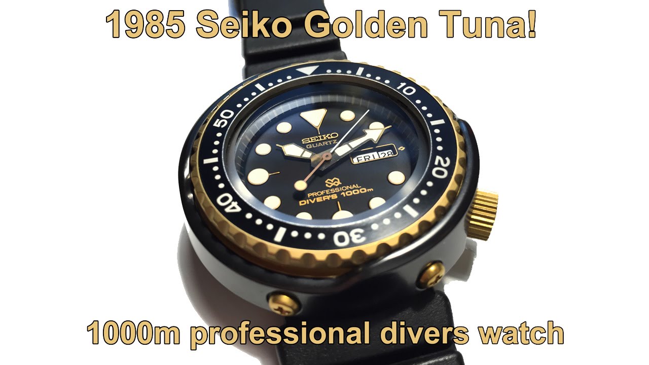 Seiko Golden tuna 1000m divers watch - YouTube