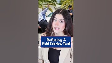 You think you can simply just refuse a field sobriety test and be let go?