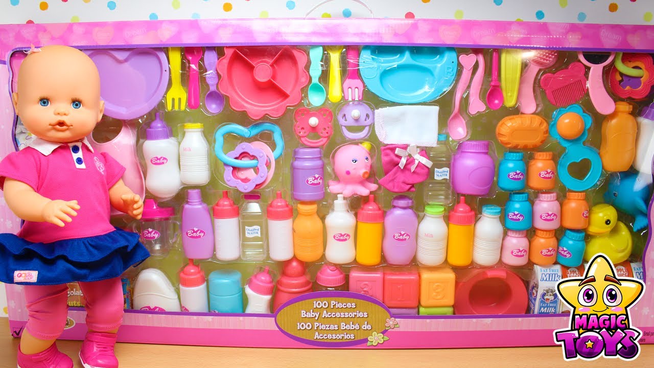 100 ACCESSORIES that you can carry in your NENUCO Baby Doll's DIAPER -  YouTube