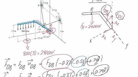 Statics Problem 5-72: Equilibrium of a 3D Rigid Body with ball and socket joint