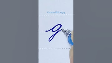 How to Write in Cursive Small Letter g | Cursive Writing a to z abcd | Cursive Handwriting Practice
