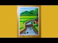 cara Menggambar pemandangan menggunakan oil Pastel greebel How to draw scenery #art #drawing