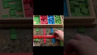Stamp Game ADDITION in 60 Seconds! #Montessori #Math