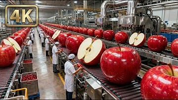 Inside a Modern Apple Processing Factory: From Fresh Apples to Bottled Apple Juice (Full Process)
