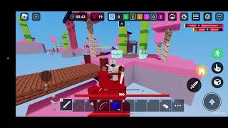 Using barb and trinity light angel in roblox bedwars