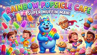 Rainbow Popsicle Cafe 🌈🍧 + Super Muffin Man 🧁 | Kids Songs | Lumi Loon