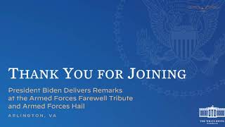 WATCH LIVE: Biden speaks at ceremony honoring Mark Milley and Charles Q. Brown Jr.