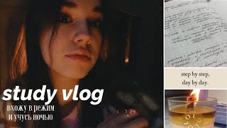 study vlog: вхожу в режим и учусь ночью