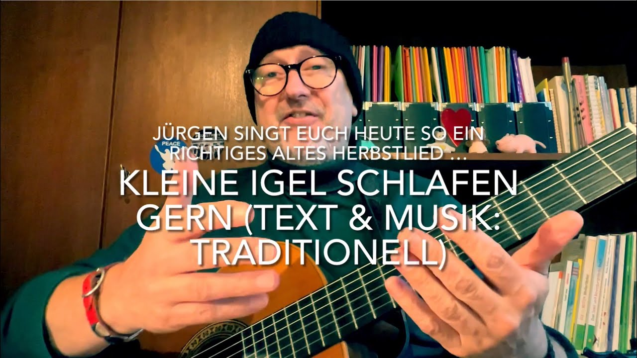 Kleine Igel 🦔 schlafen gern (Text & Musik: Traditionell) hier gespielt und gesungen v. Jürgen Fastje