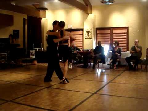 Svetlana Petkovic and William Gruner dancing during the live musicality class with QTANGO in Tucson