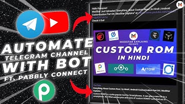 Automate Telegram Channel 🤩🤩 Autopost YouTube Video Link in Telegram Channel Ft. @Pabbly