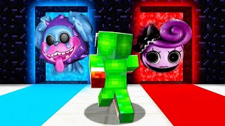 Minecraft PE : DO NOT CHOOSE THE WRONG PORTAL! (PJ Pug-a-Pillar, Mommy long legs)