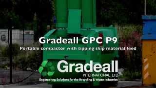 Portable Compactor 9 Cubic Metre | Pendulum Chain Lift with Tipping Skip Feed | GPC-P9