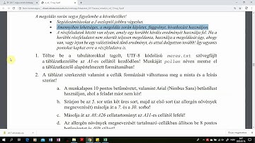 01-02 Feladat ismertetés, előkészítés - 2017. május emelt Táblázatkezelés - Pollen