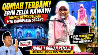 BEAUTIFUL & MELODIOUS! International Qariah Erin Zelia Nawawi - 1st Place Teenage Category MTQ Se...