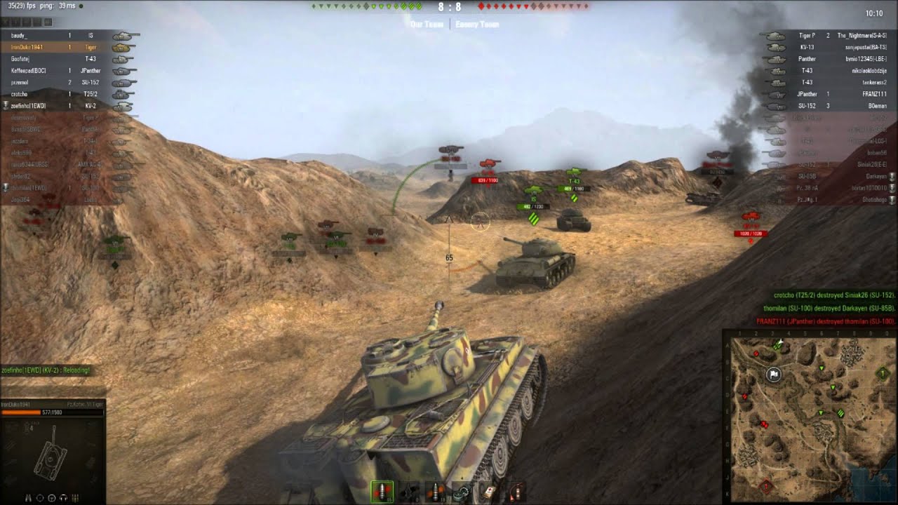 World of Tanks - 1st Class Mastery With The Mighty Tiger!