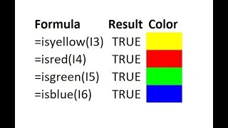 How to use if statement/formula based on cell color in Microsoft Excel