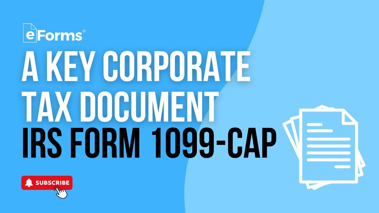 IRS Form 1099 CAP A Key Corporate Tax Document YouTube