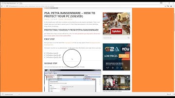 How to protect your PC from Petya Ransomware (Solved) Win10/W8/W7