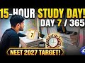 Day 7/365 daily 15 hours study challenge#365dayschallenge #viral #pwstudent #neet #upsc #studywithme