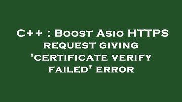 C++ : Boost Asio HTTPS request giving 