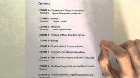 Classical Mechanics: An overview of the series and lectures