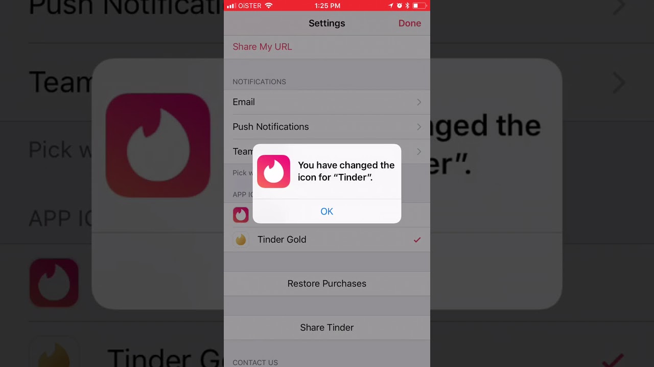 How To Change Tinder App Icon To Tinder Gold Youtube