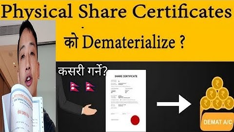 How to dematerialize physical shares in nepal?convert physical into digital shares|updates2021
