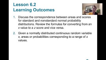 6.2.0 Nonstandard Normal Distributions - Lesson Overview, Learning Outcomes, Key Concepts