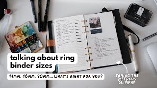 Ring binder sizes 11mm vs 16mm vs 30mm | MeePlus, WuZhi | Filofax and Plotter alternatives