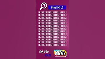 Find HIL where? | Brain Teaser IQ Test #shorts #different #puzzles #opticalillusion #quiz