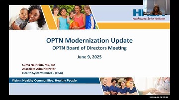Update from HRSA at the OPTN Board of Directors Meeting, June 9-10, 2025