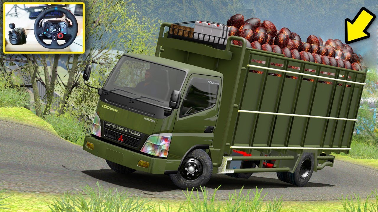 Truk Canter Muat Sawit Nanjak Sitinjau Lauik