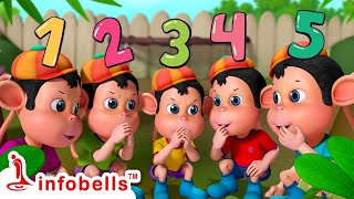 Five Little Monkeys Jumping on the Bed by infobells 50,828 views 8 days ago 2 minutes, 5 seconds