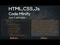 Htmlcssjs code minify 2020