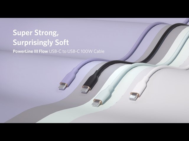 Anker | Anker Flow USB-C to USB-C 100W Cable| Super Strong, Surprisingly Soft