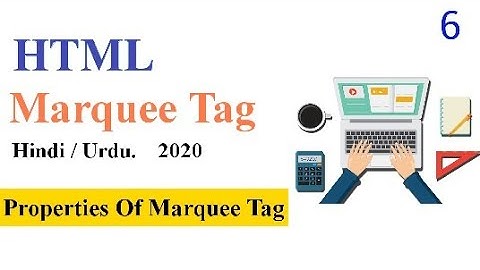 HTML Marquee tag in Hindi/Urdu.
