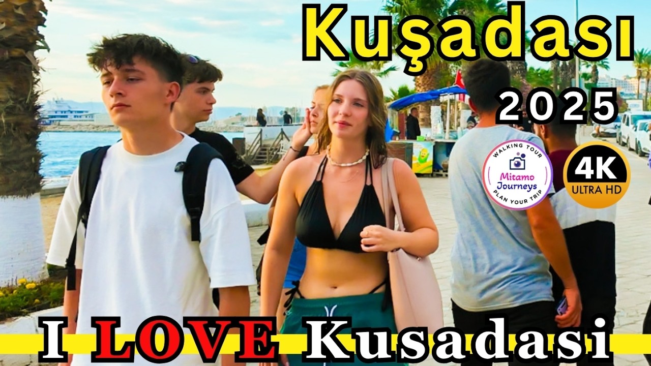 Turkey Kuşadası 4K Walking Tour | Cruise Port, Fake Markets, and Aegean Coast | June 2025