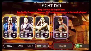 FREDDY KREUGER BOSS vs JASON VOORHEES (normal/hard challenge)mkx 1.11 iOS mobile