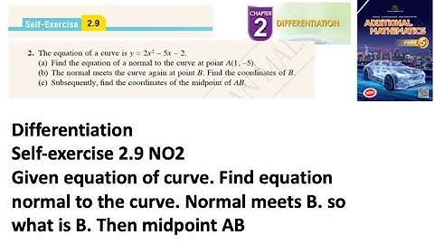 Differentiation self-exercise 2.9 Q2 pembezaan latihan kendiri 2.9 form 5 add maths kssm spm