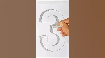 how to draw number 3d 2 || Simple 3D Drawing Number 2 || how to draw easy for beginners #3d #drawing