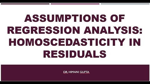 R #5 Assumption of Regression : Homoscedasticity in Residuals
