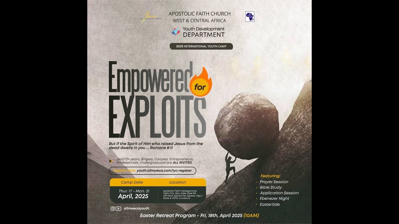 2025 INTERNATIONAL YOUTH CAMP SUNDAY SCHOOL 20||04||2025