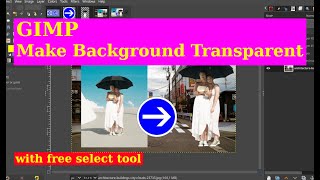 GIMP Make Background Transparent with Free Select Tool