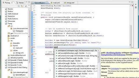Episode #8   The Alert Dialog   Android Video Tutorials And Training   xtensive arts
